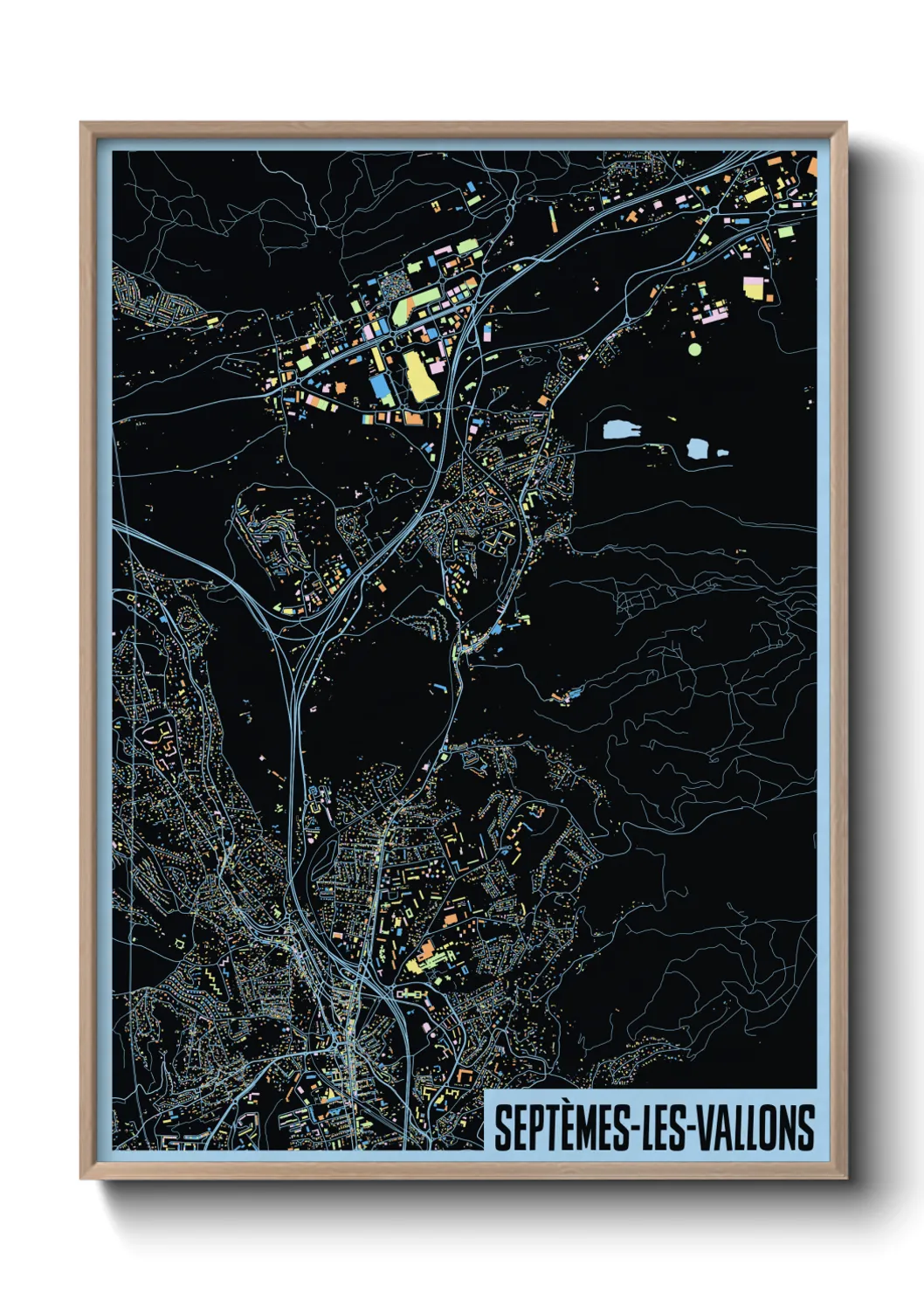 Une affiche de carte sur Septèmes-les-Vallons