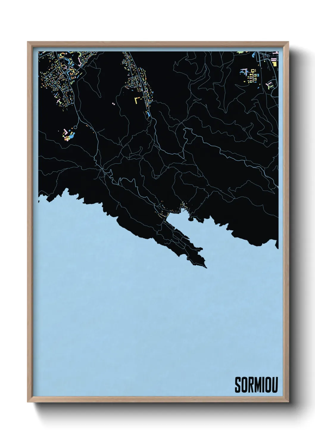 Une affiche de carte sur Sormiou