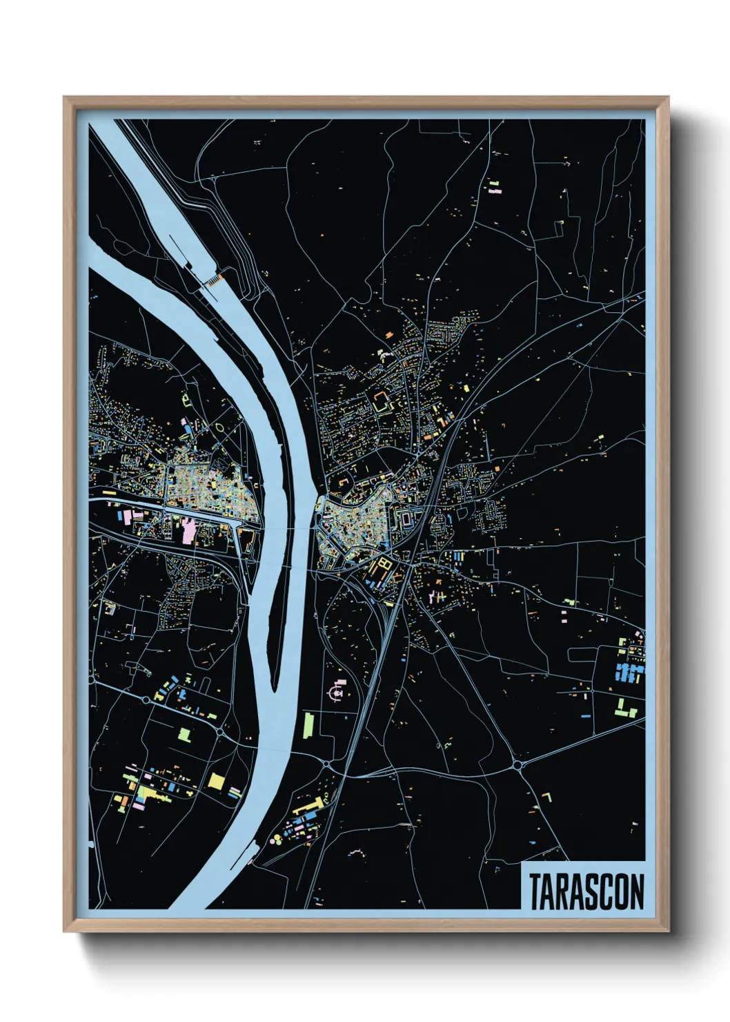 Une affiche de carte sur Tarascon