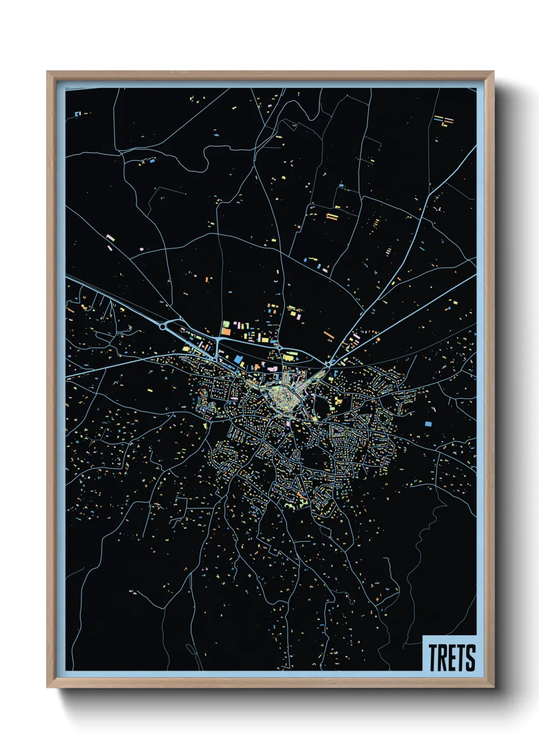 Une affiche de carte sur Trets