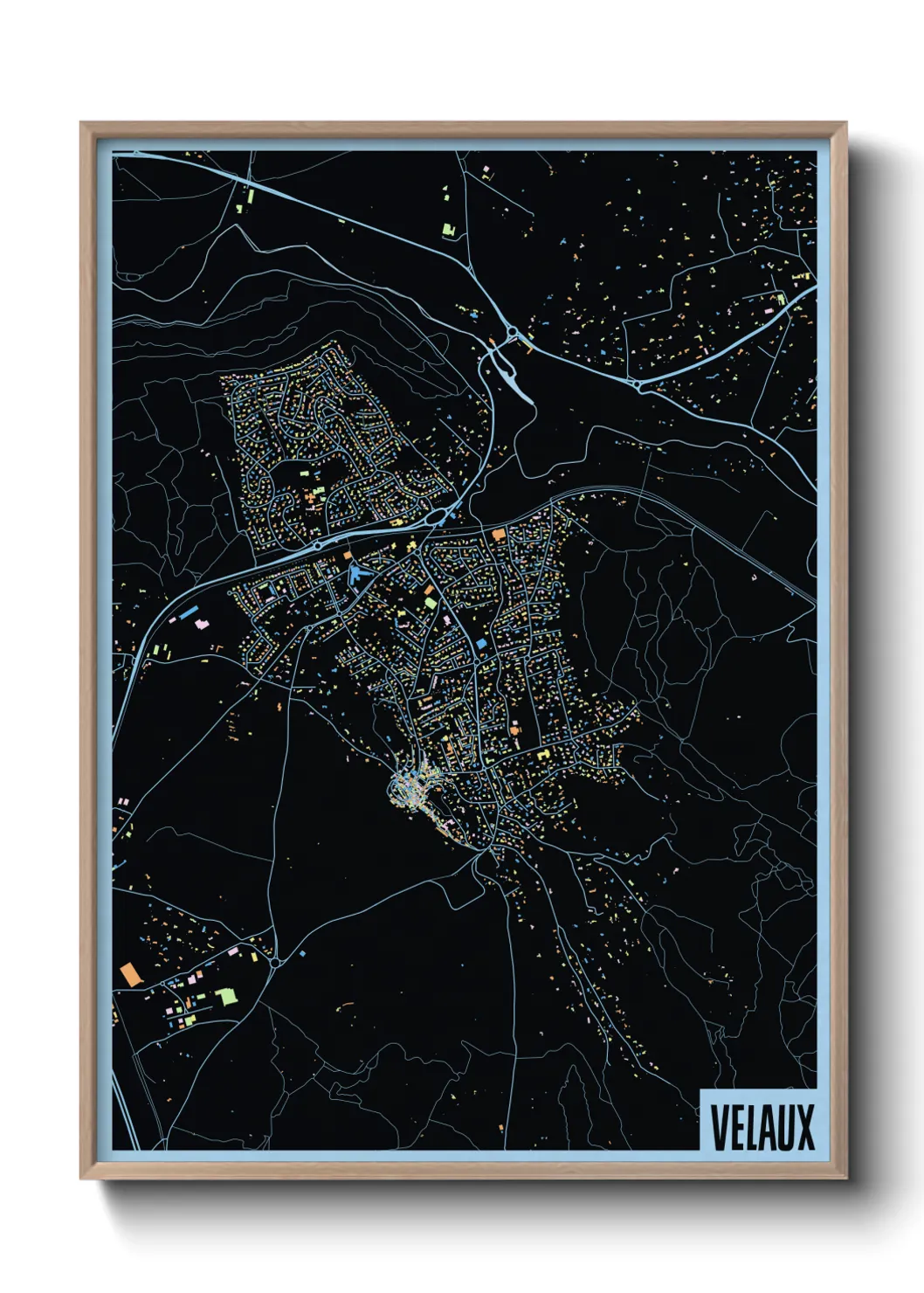 Une affiche de carte sur Velaux