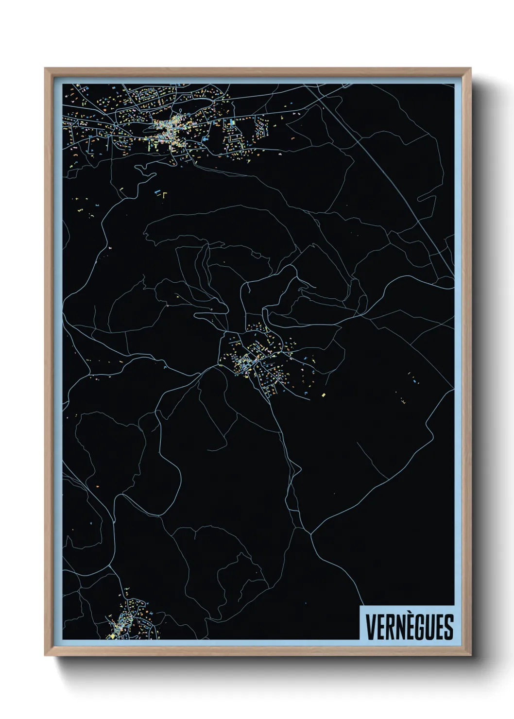 Une affiche de carte sur Vernègues