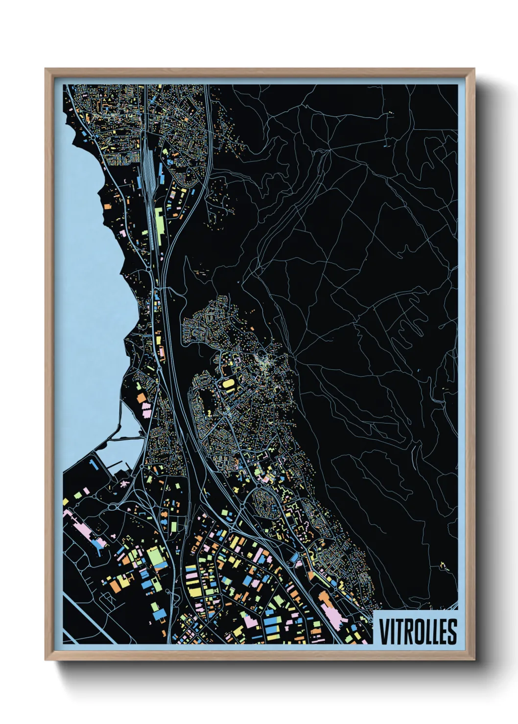 Une affiche de carte sur Vitrolles