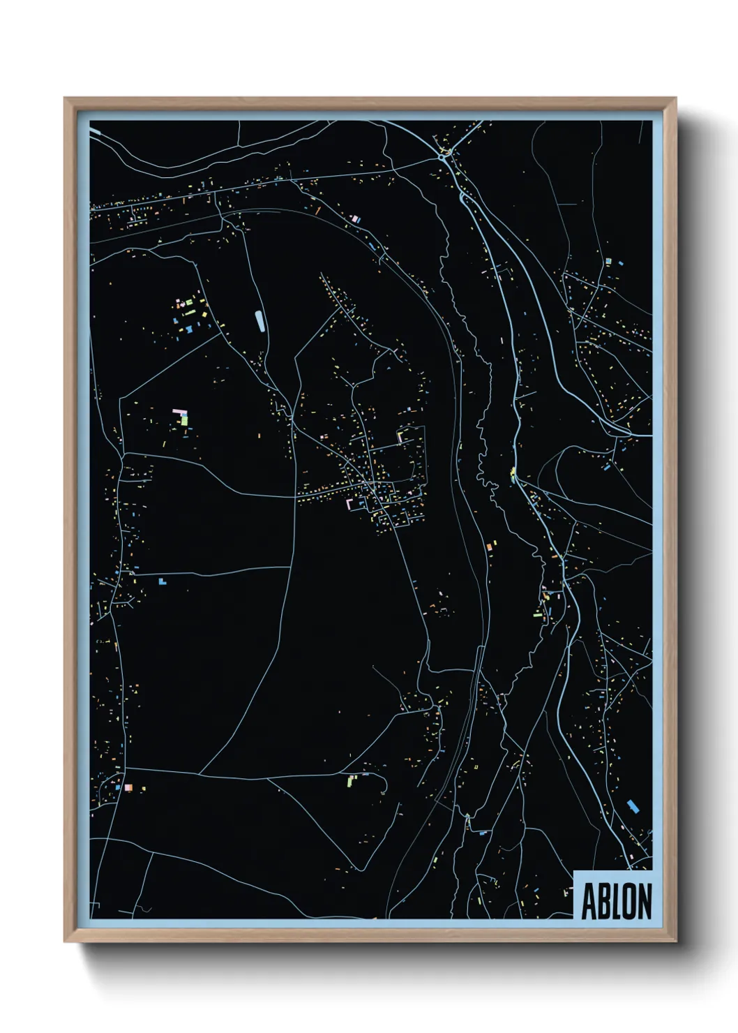 Une affiche de carte sur Ablon