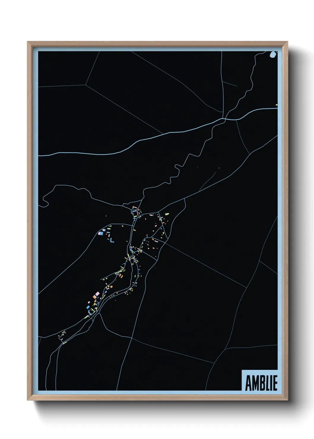 Une affiche de carte sur Amblie