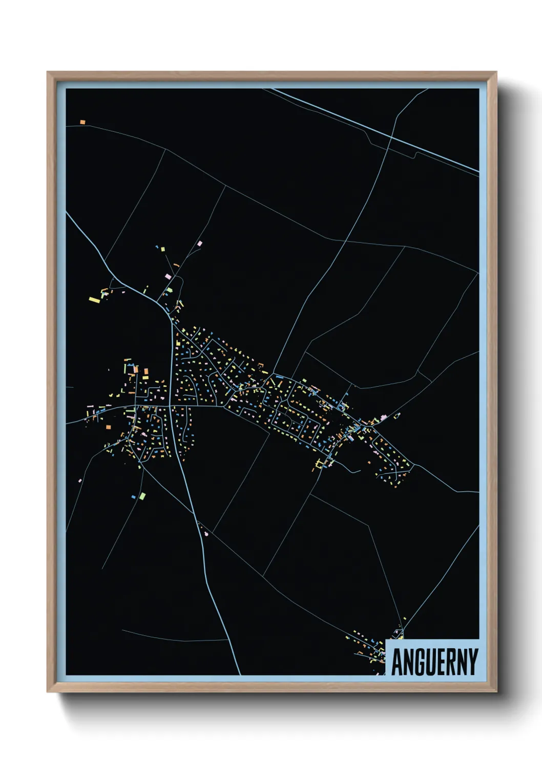 Une affiche de carte sur Anguerny