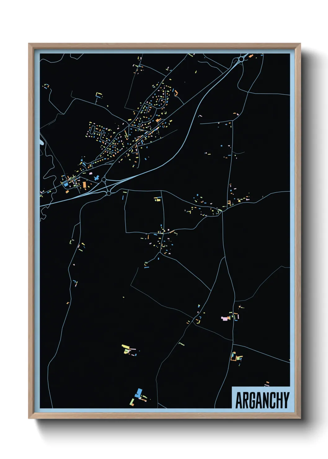 Une affiche de carte sur Arganchy