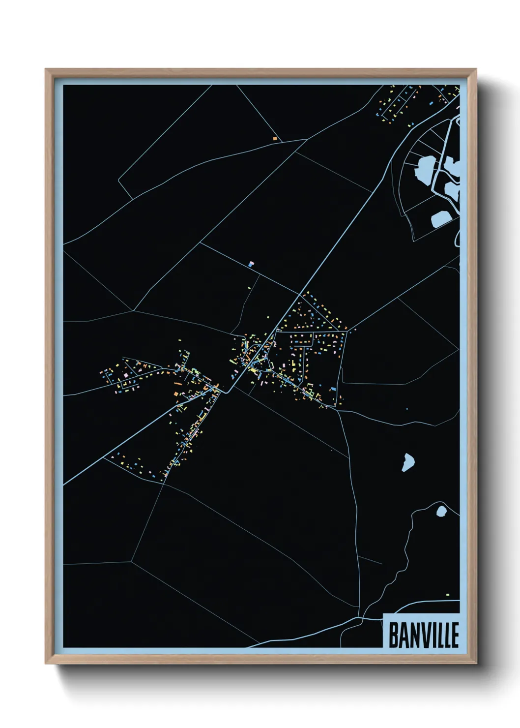 Une affiche de carte sur Banville