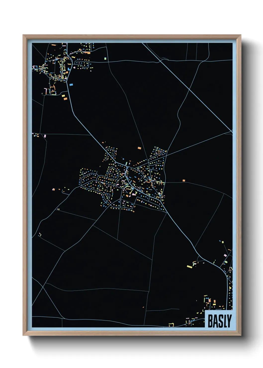 Une affiche de carte sur Basly