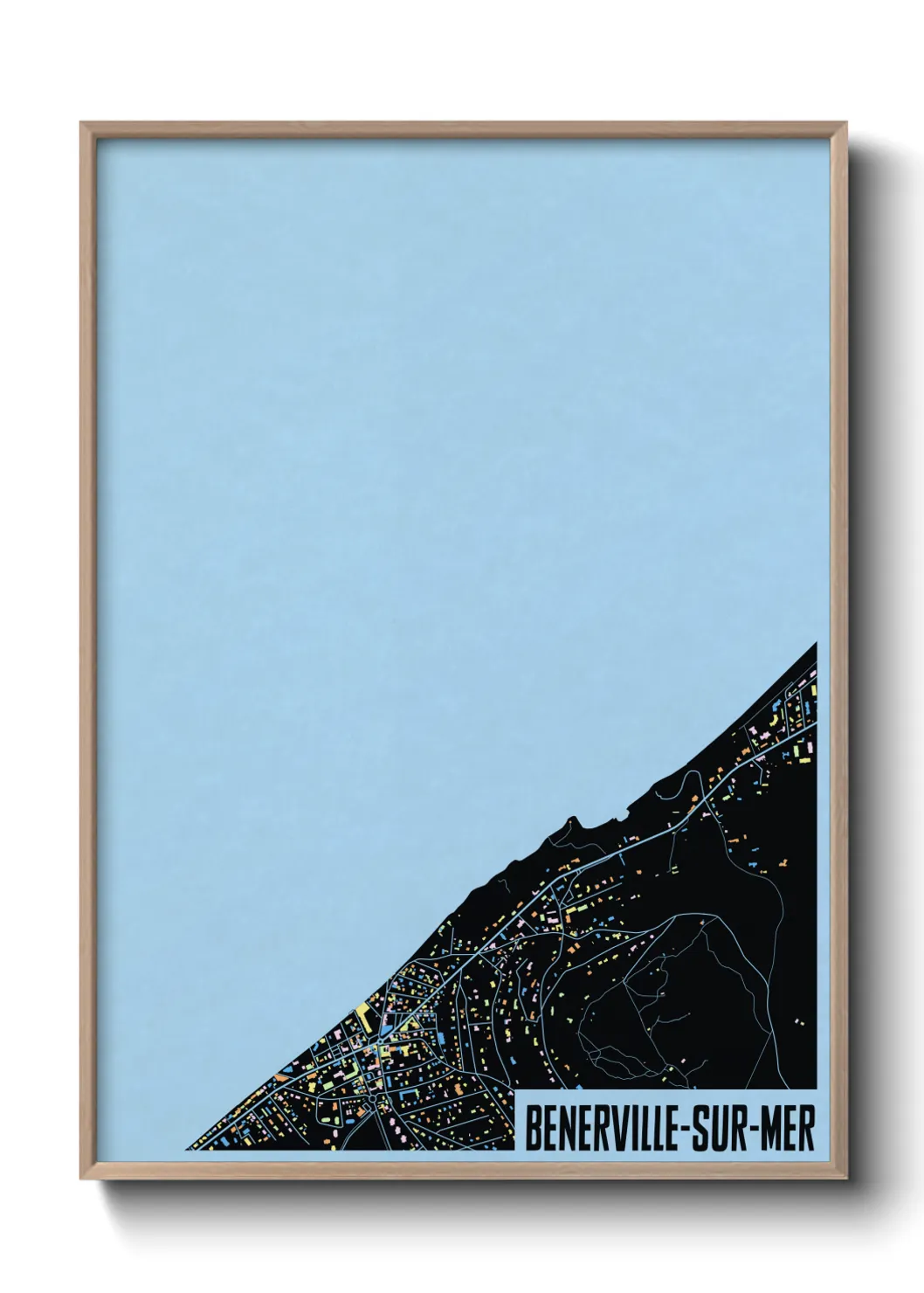 Une affiche de carte sur Benerville-sur-Mer