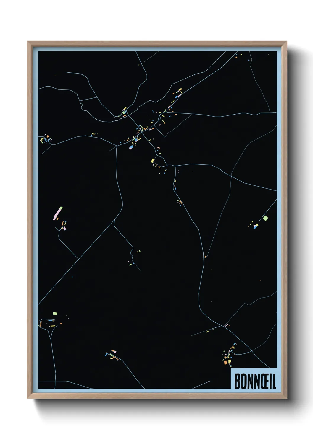 Une affiche de carte sur Bonnœil