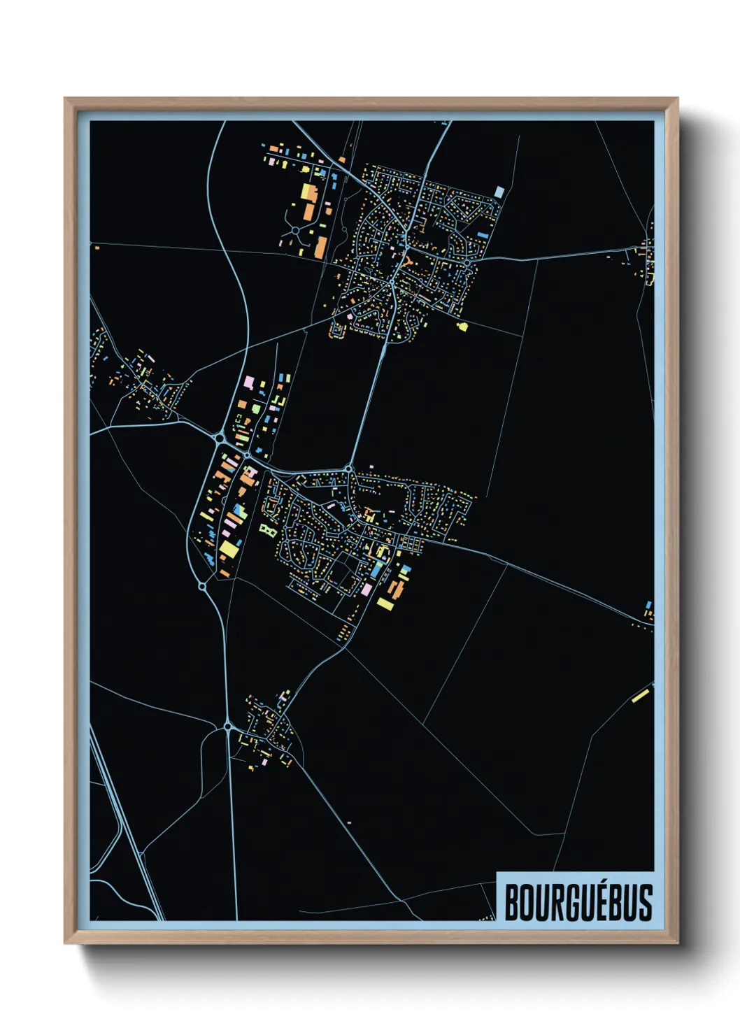 Une affiche de carte sur Bourguébus