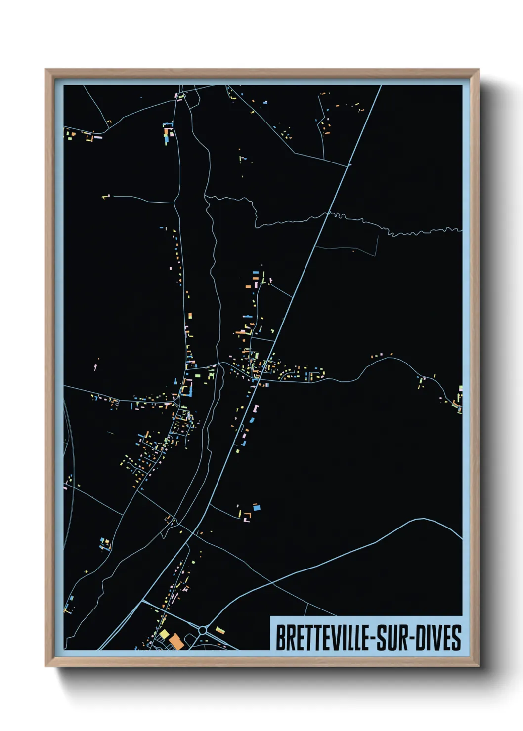 Un poster carteBretteville-sur-Dives