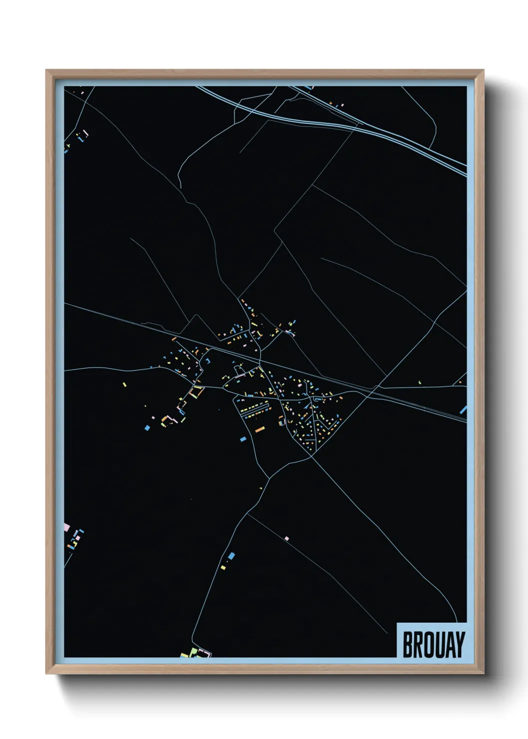 Une affiche de carte sur Brouay