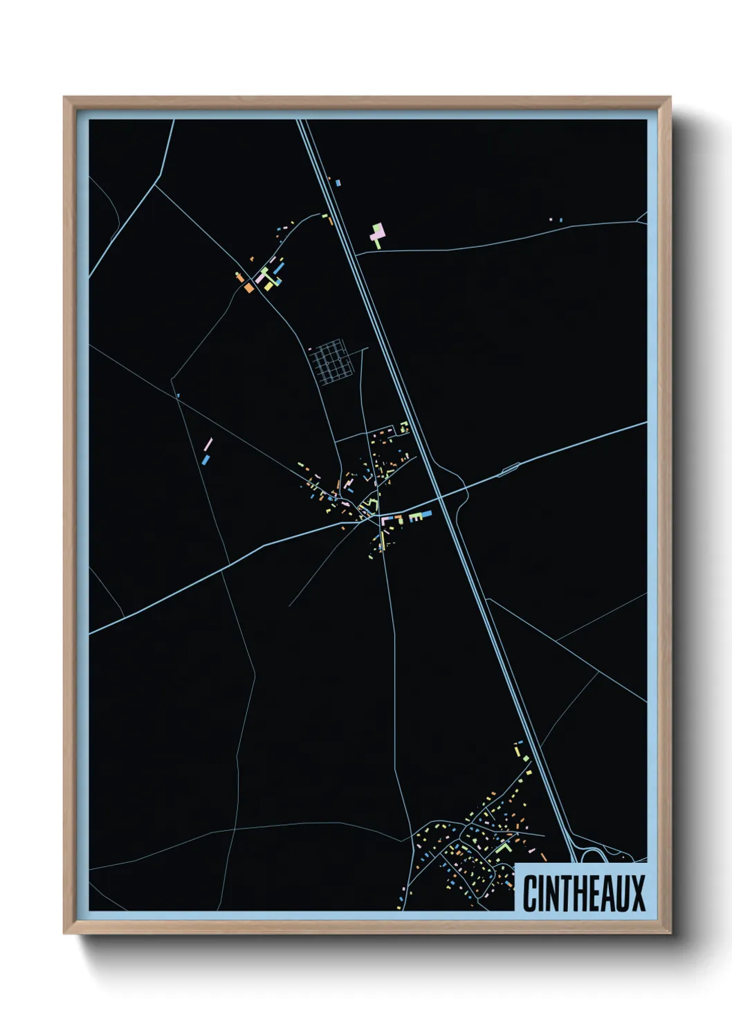 Une affiche de carte sur Cintheaux