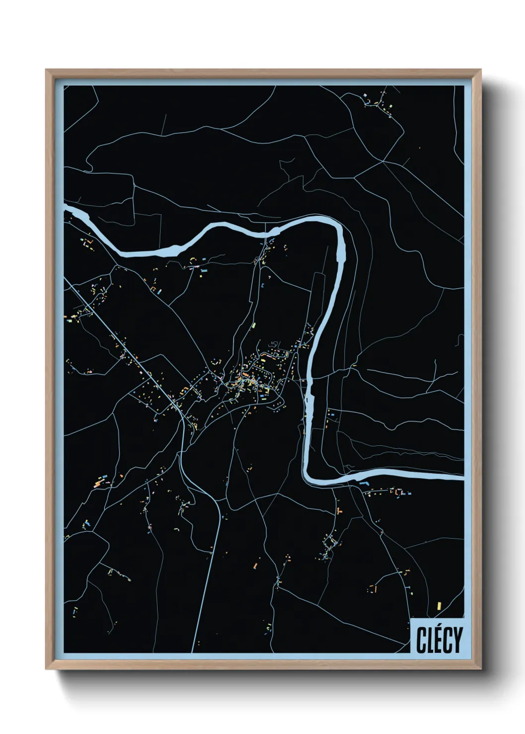 Une affiche de carte sur Clécy