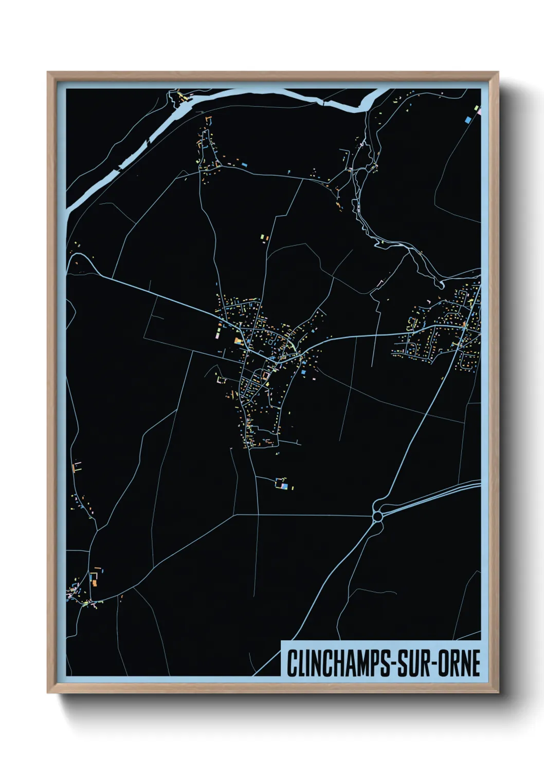 Une affiche de carte sur Clinchamps-sur-Orne