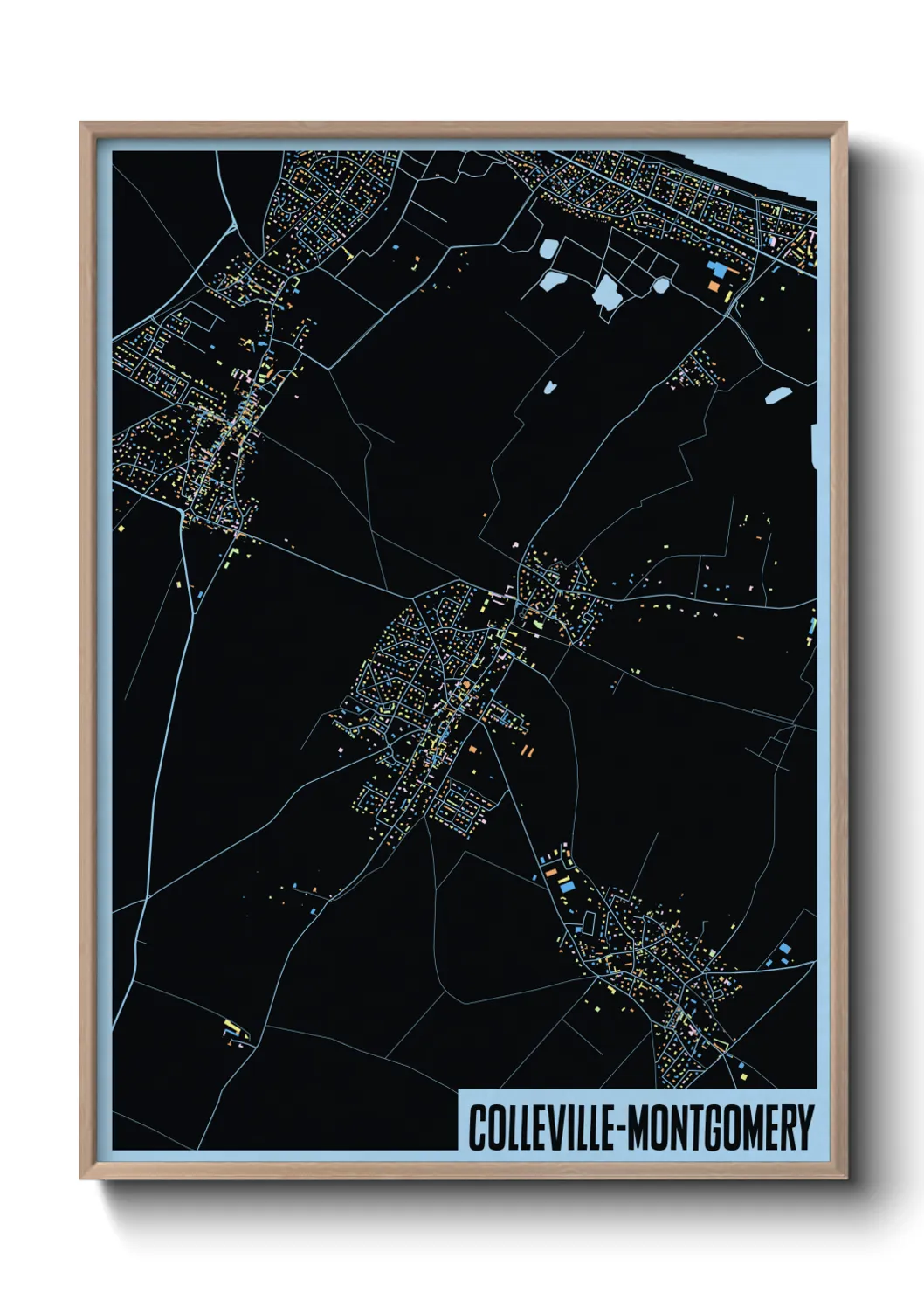 Une affiche de carte sur Colleville-Montgomery