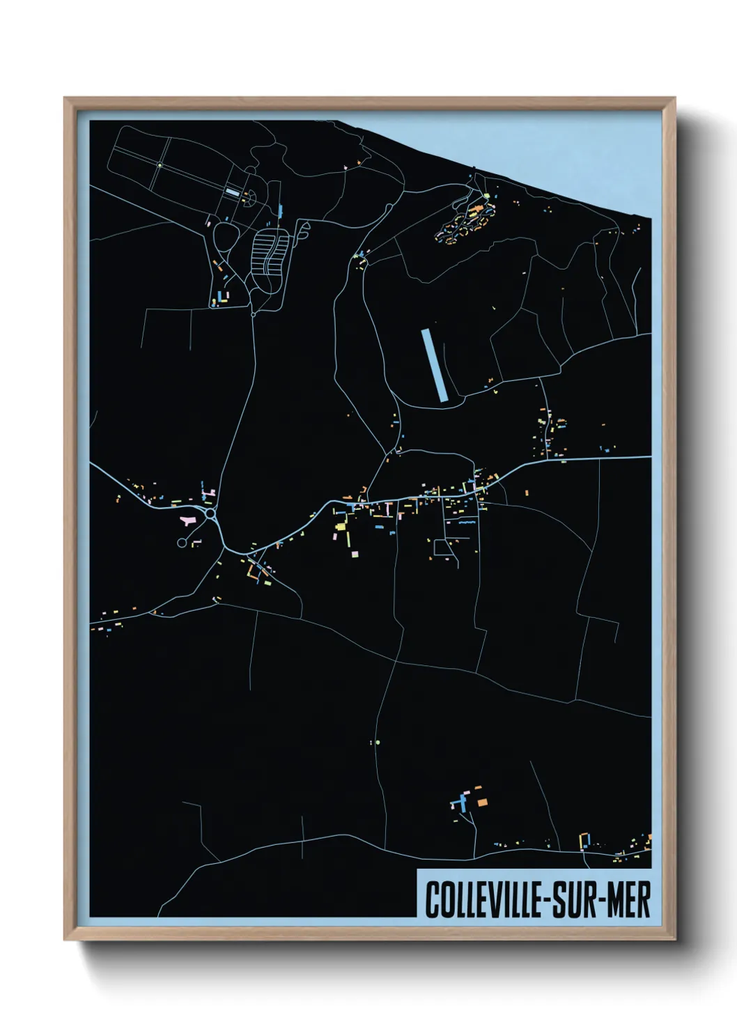 Une affiche de carte sur Colleville-sur-Mer