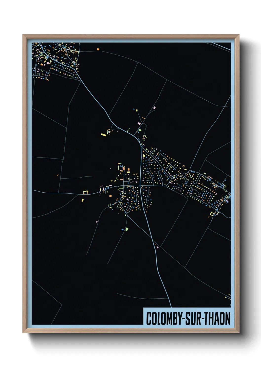 Une affiche de carte sur Colomby-sur-Thaon