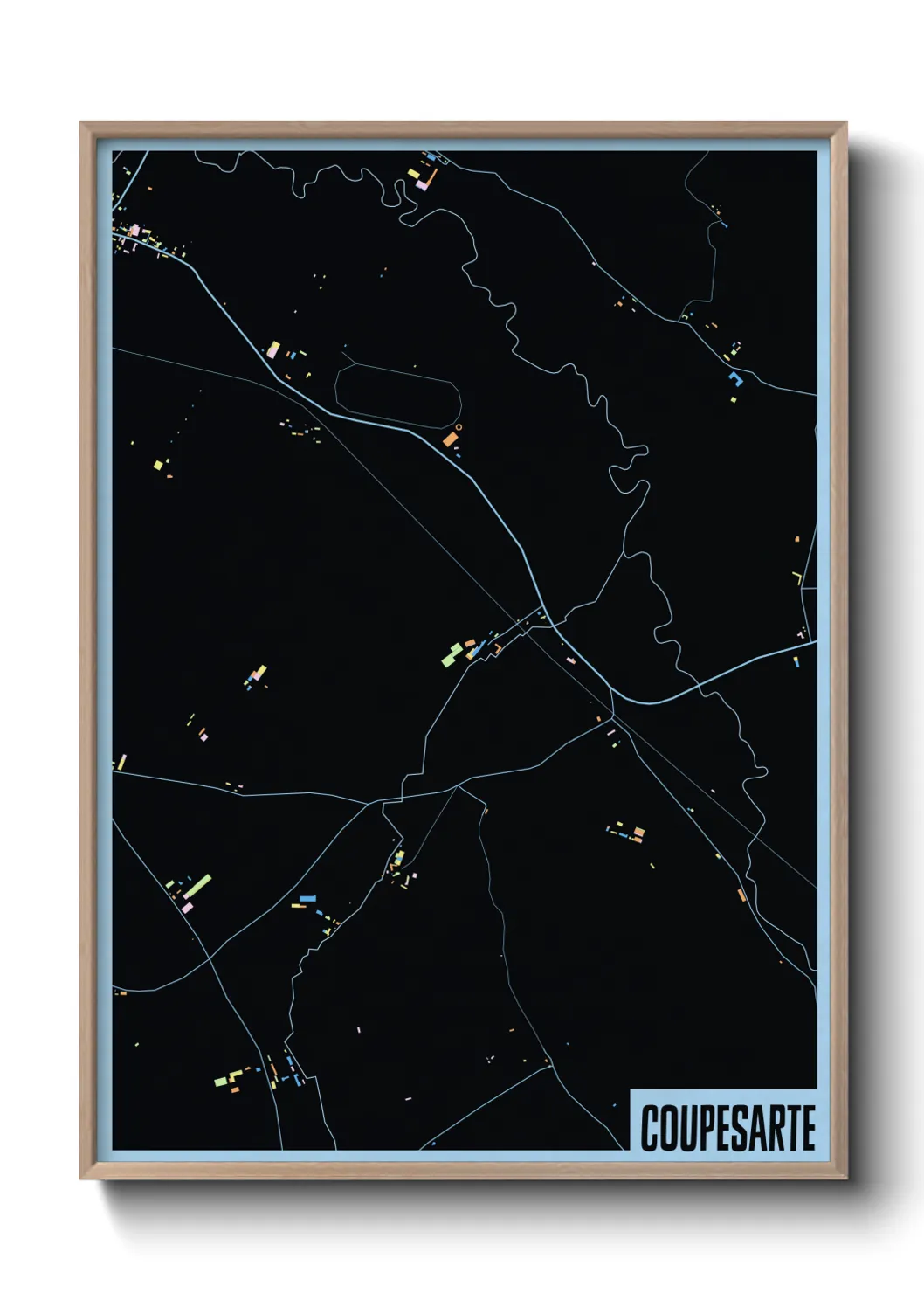 Une affiche de carte sur Coupesarte