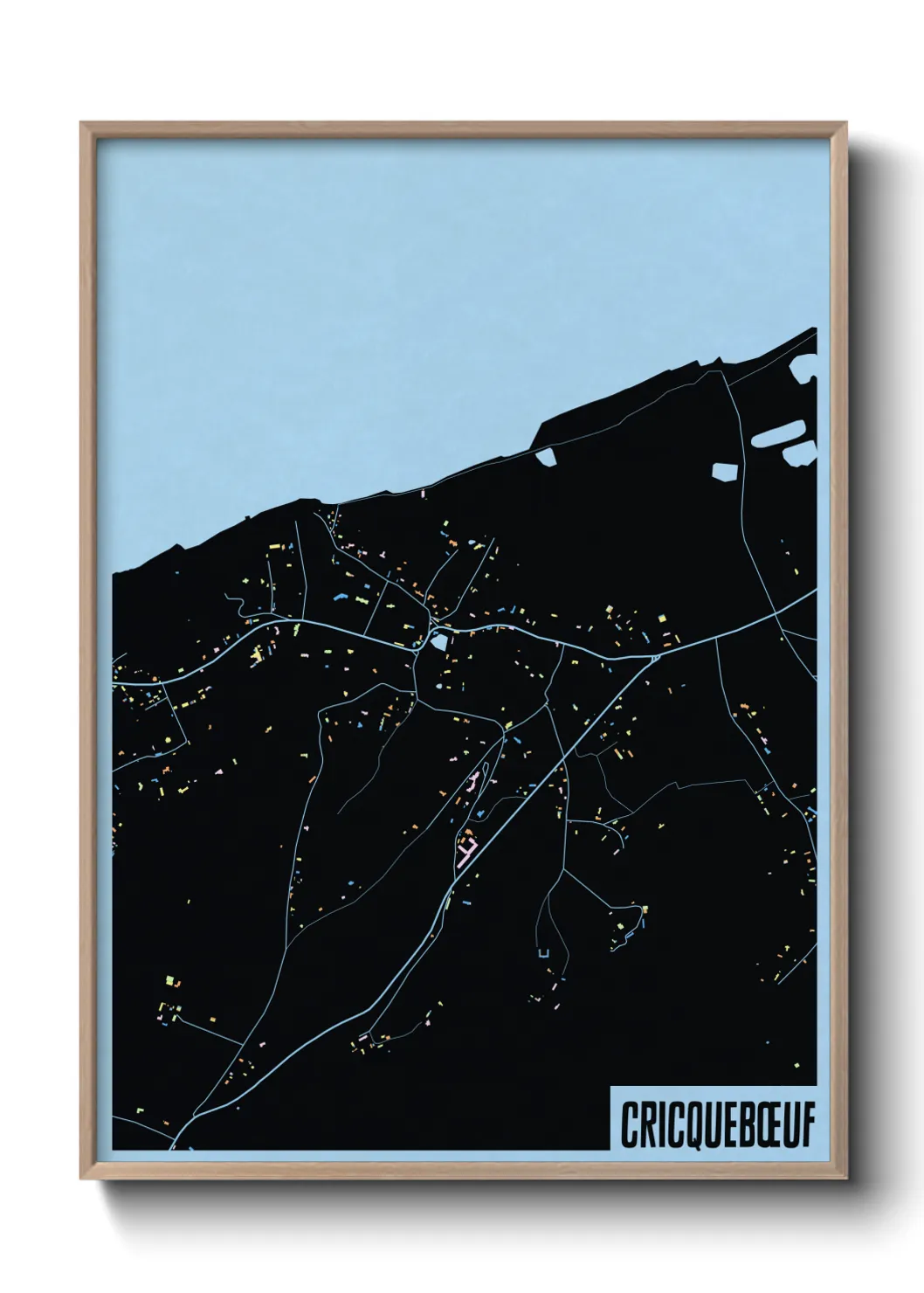 Une affiche de carte sur Cricquebœuf