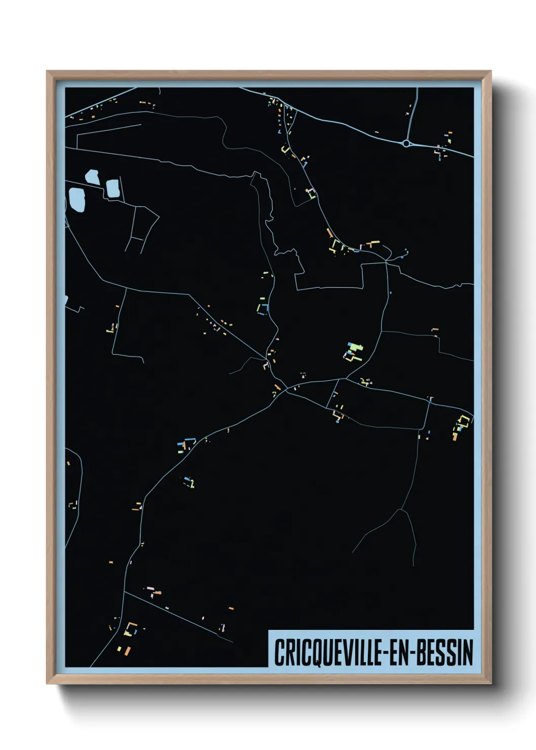 Une affiche de carte sur Cricqueville-en-Bessin