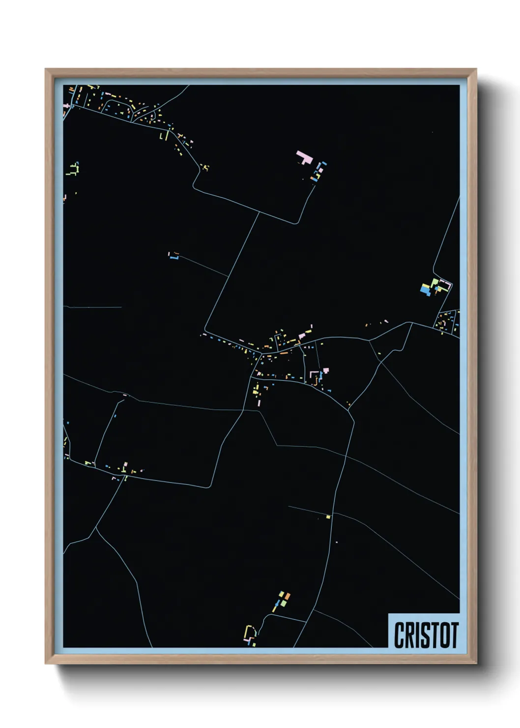 Une affiche de carte sur Cristot