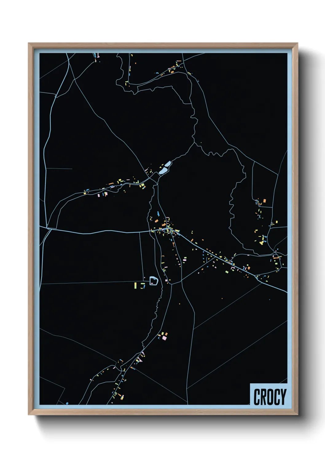 Une affiche de carte sur Crocy