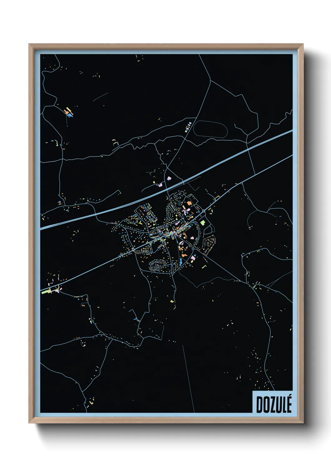 Une affiche de carte sur Dozulé