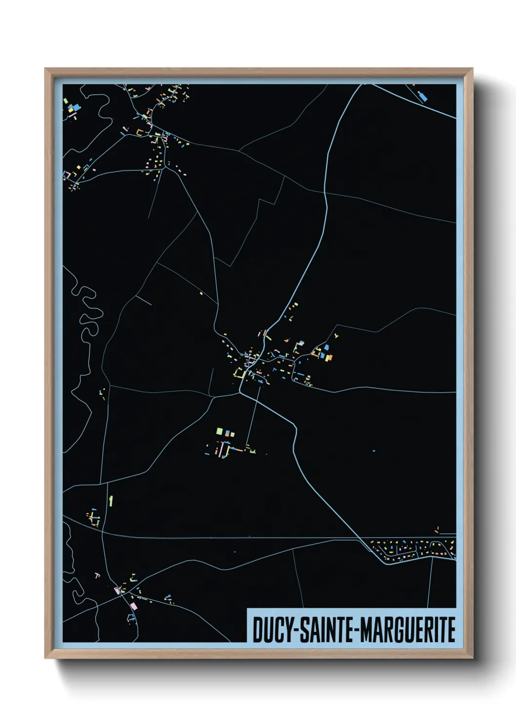 Une affiche de carte sur Ducy-Sainte-Marguerite