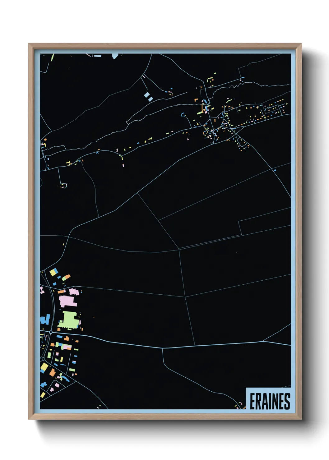 Une affiche de carte sur Eraines