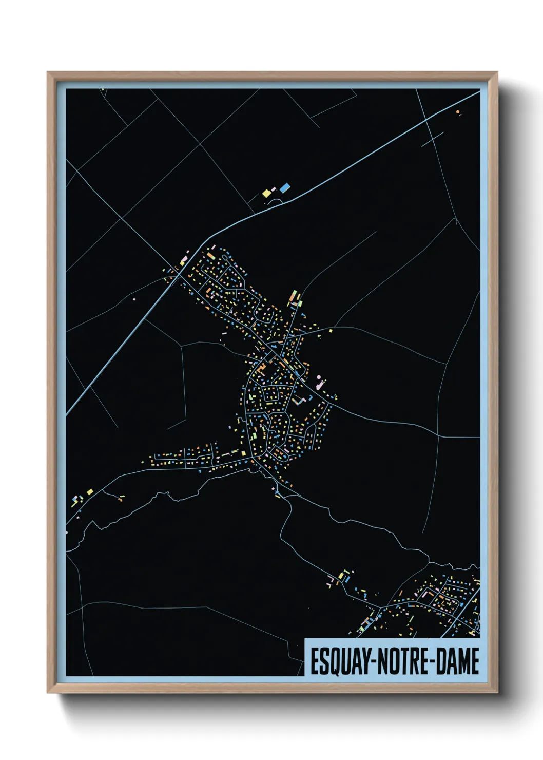 Une affiche de carte sur Esquay-Notre-Dame