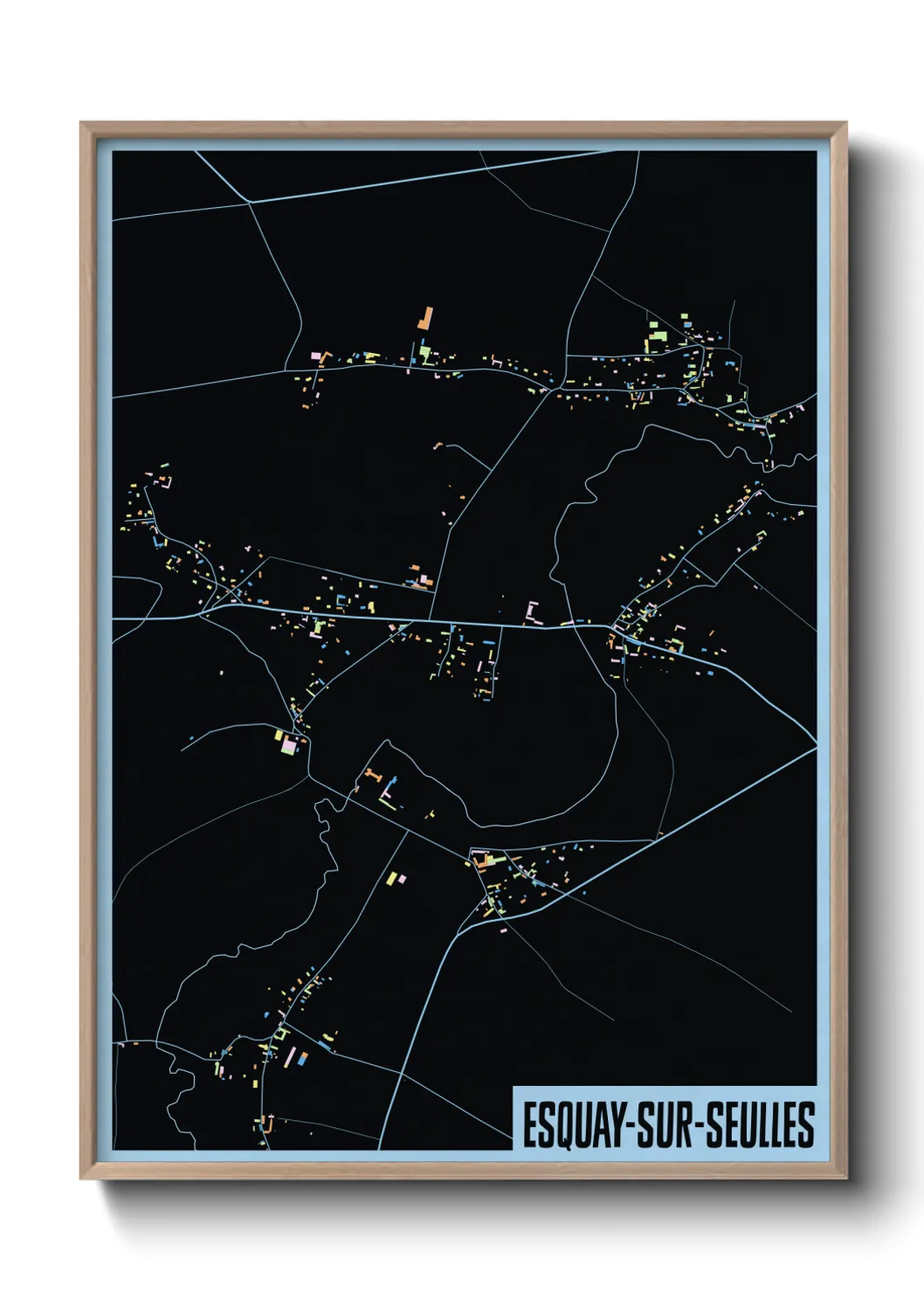 Une affiche de carte sur Esquay-sur-Seulles