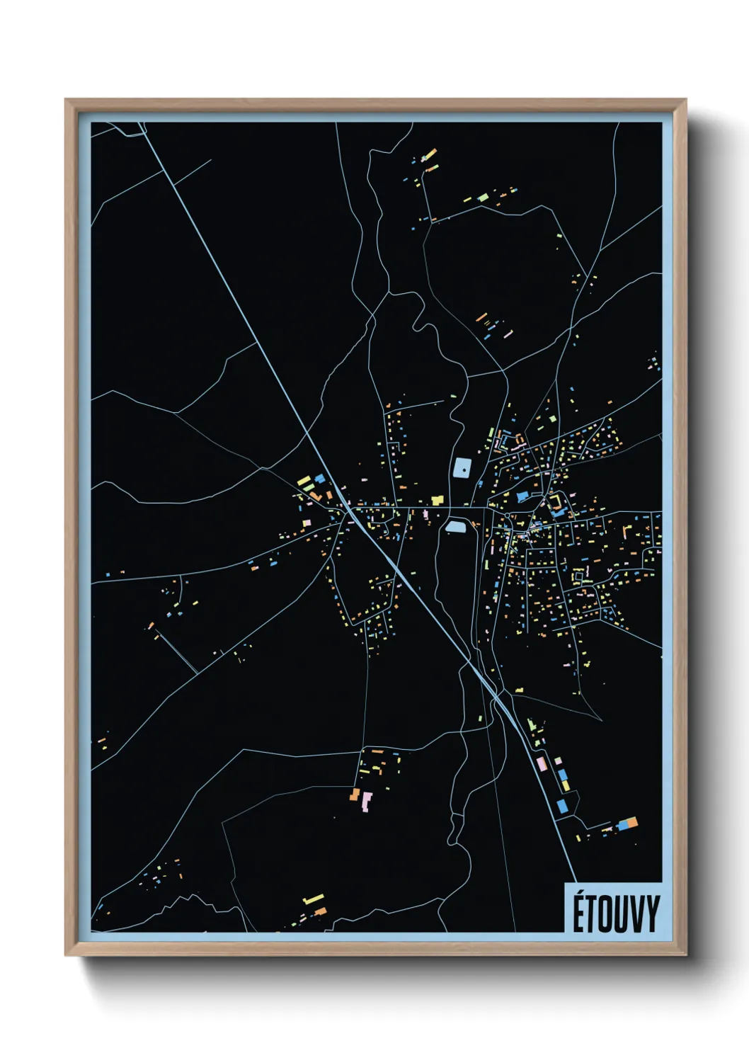 Une affiche de carte sur Étouvy