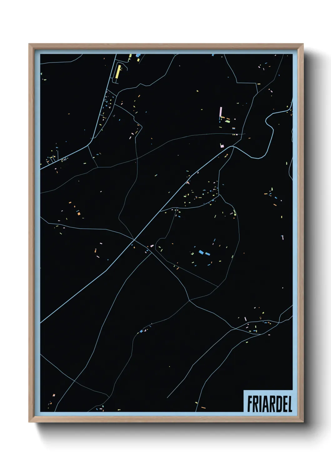 Une affiche de carte sur Friardel