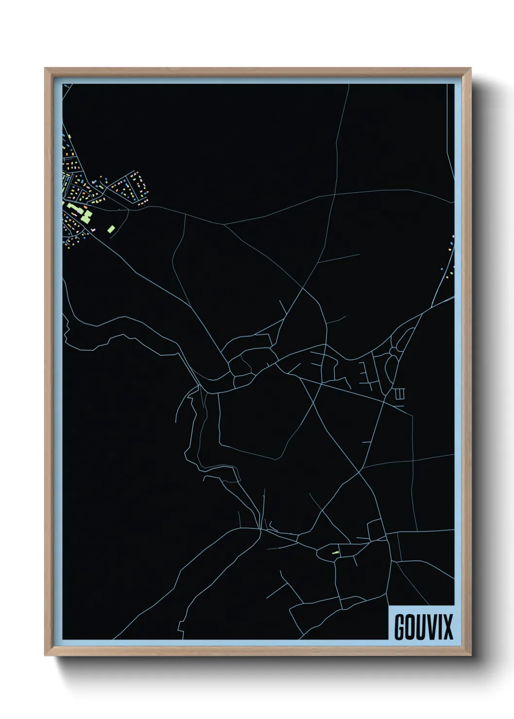 Une affiche de carte sur Gouvix