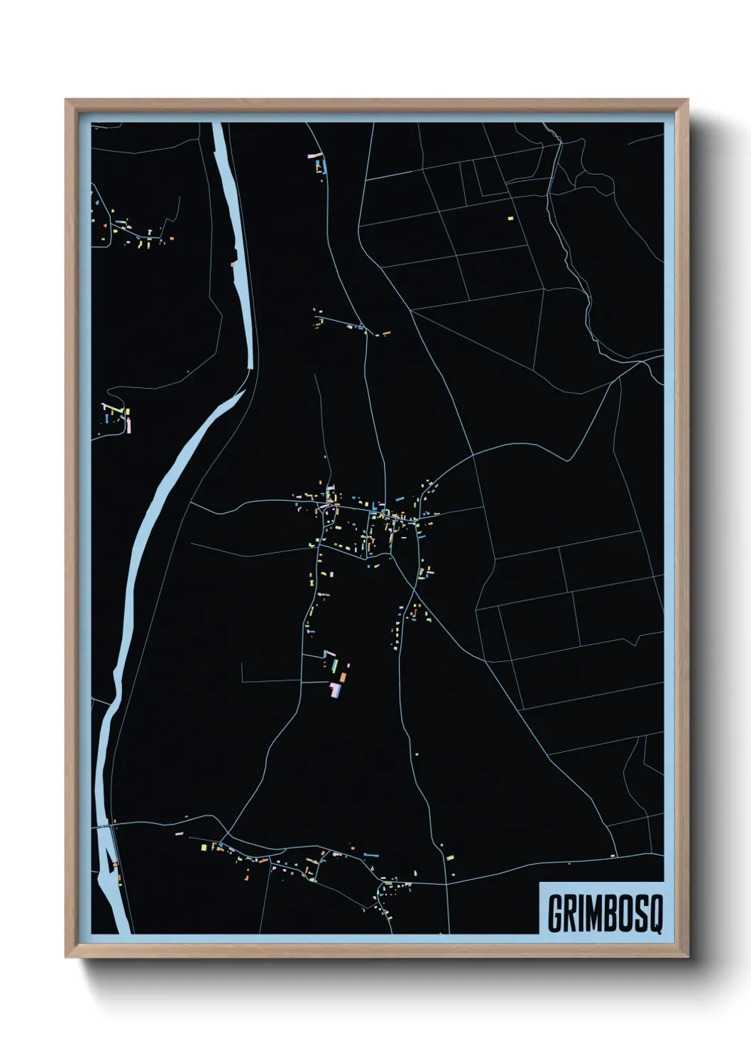 Une affiche de carte sur Grimbosq