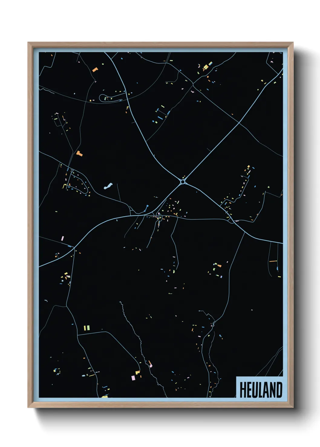 Une affiche de carte sur Heuland