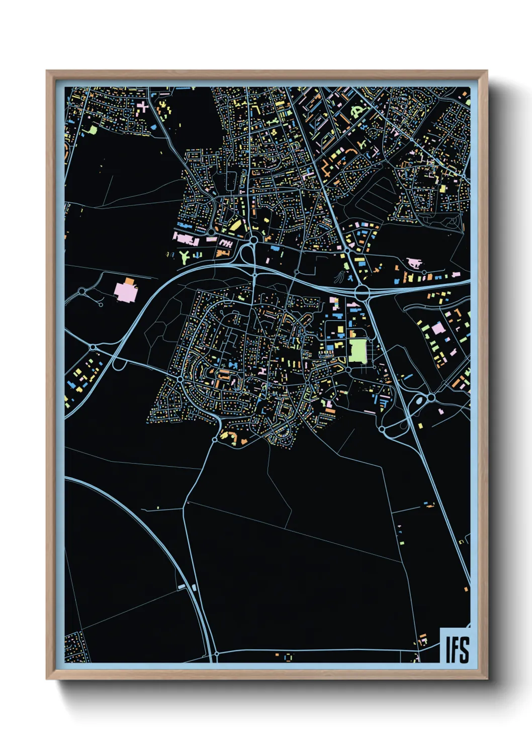 Une affiche de carte sur Ifs