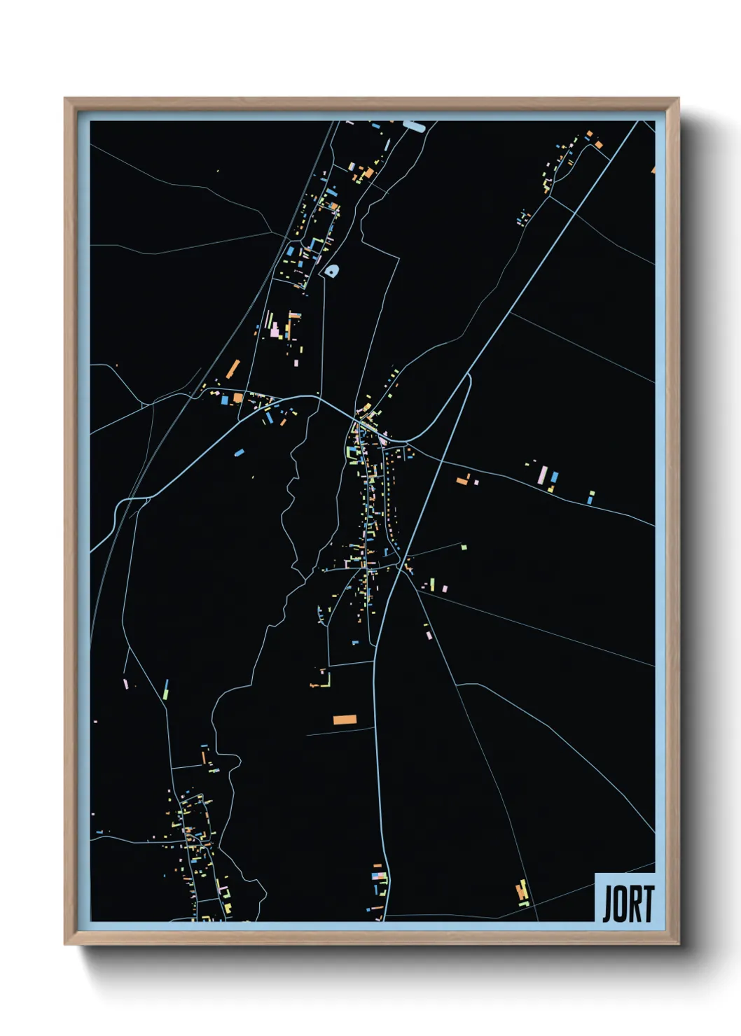 Une affiche de carte sur Jort