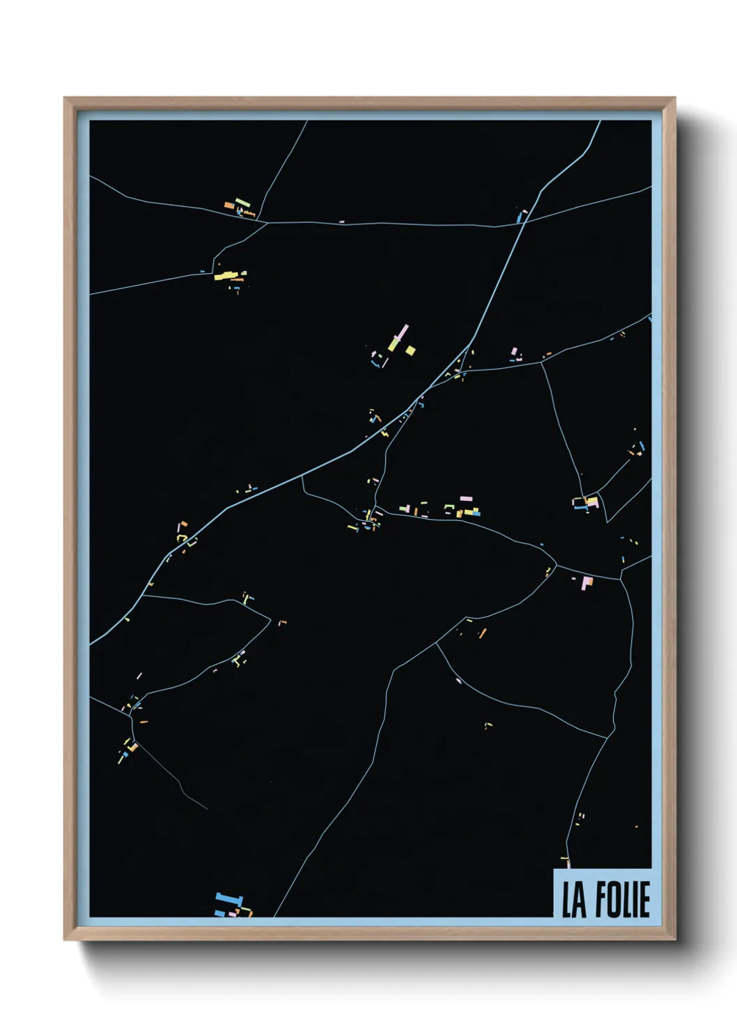 Une affiche de carte sur La Folie