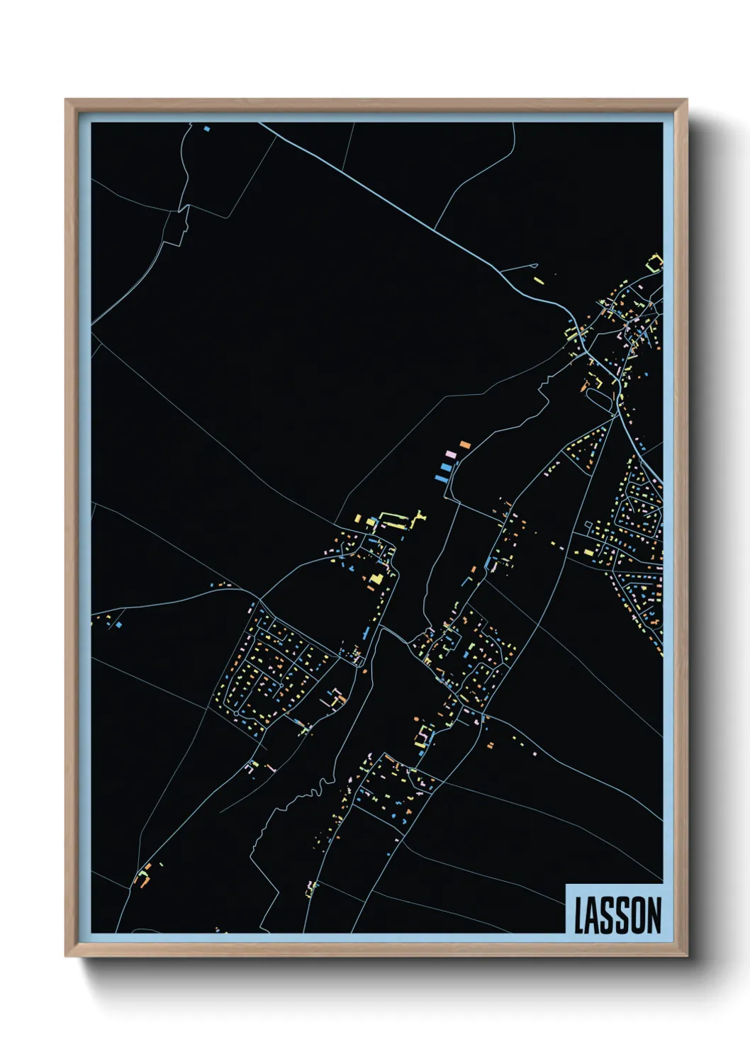 Une affiche de carte sur Lasson