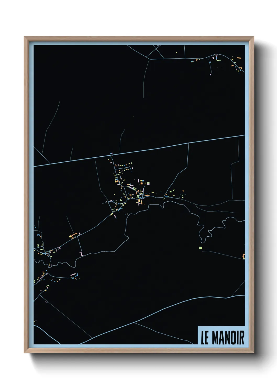 Une affiche de carte sur Le Manoir