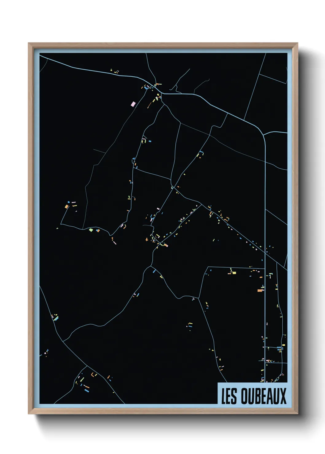 Une affiche de carte sur Les Oubeaux