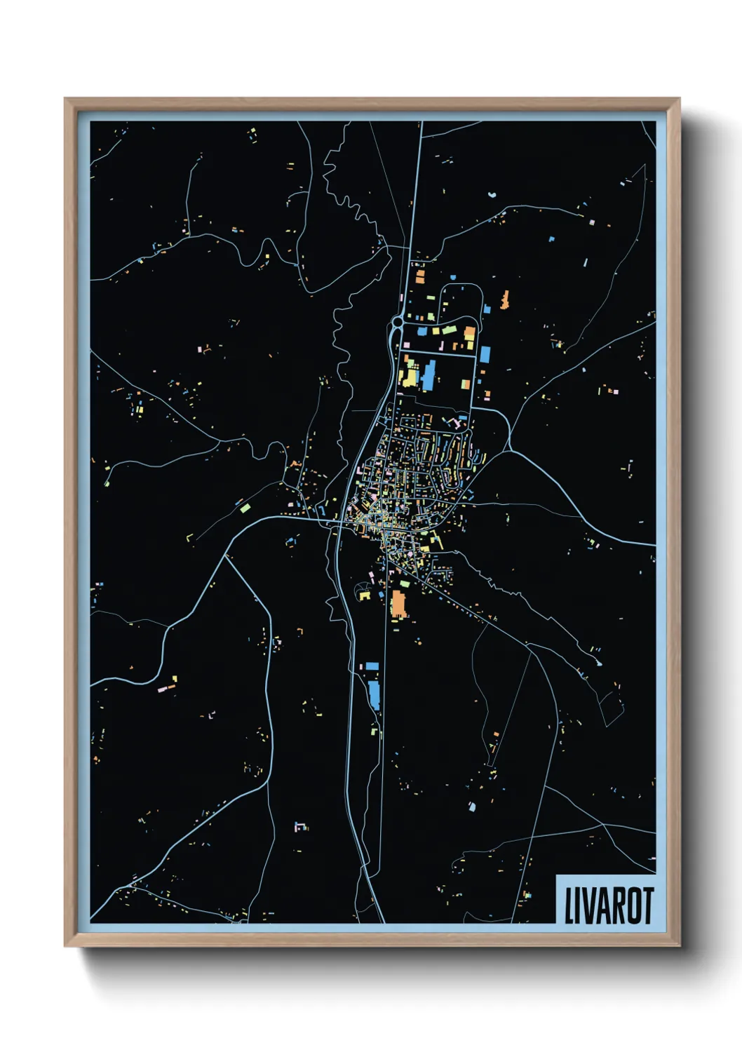 Une affiche de carte sur Livarot