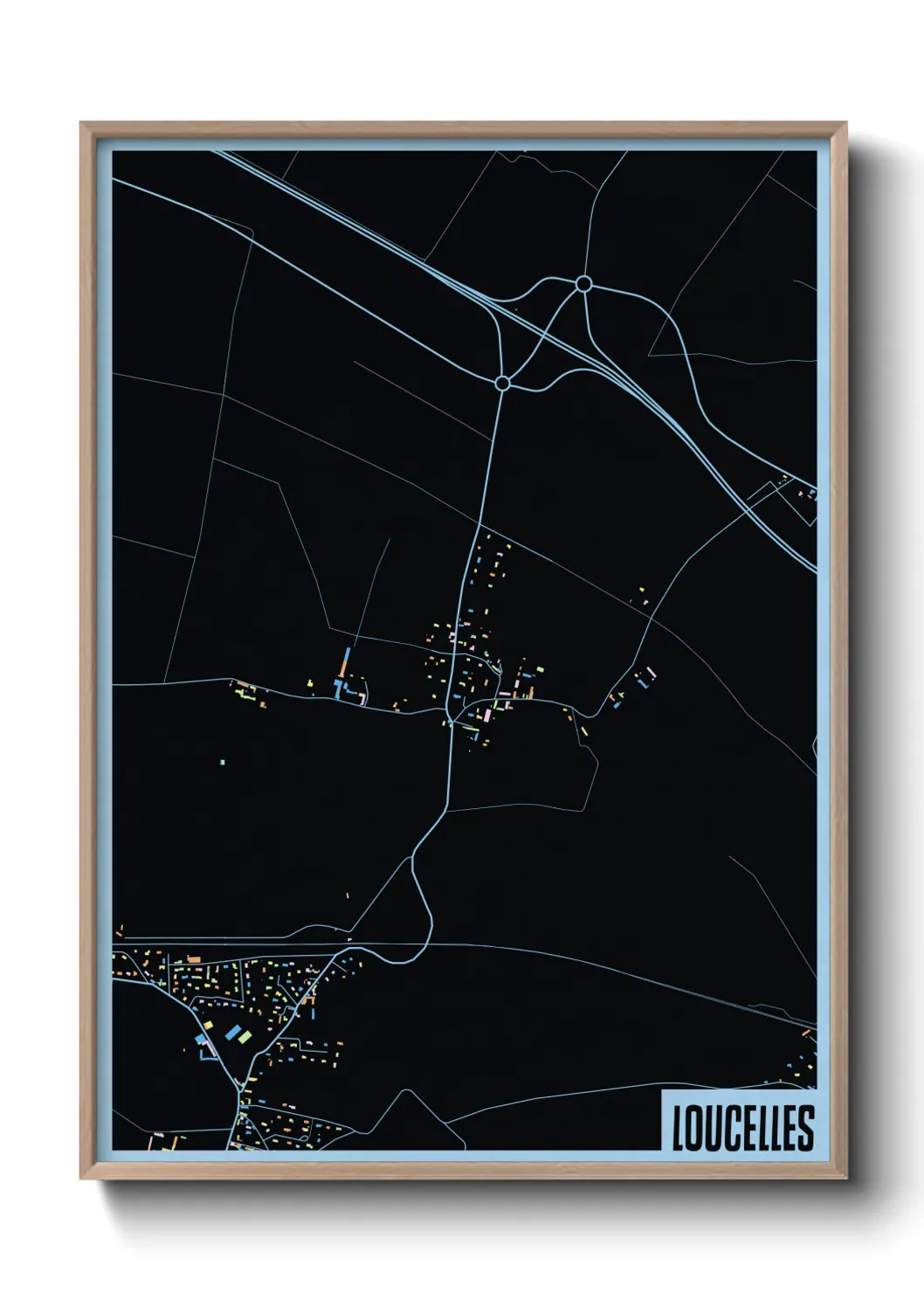 Une affiche de carte sur Loucelles