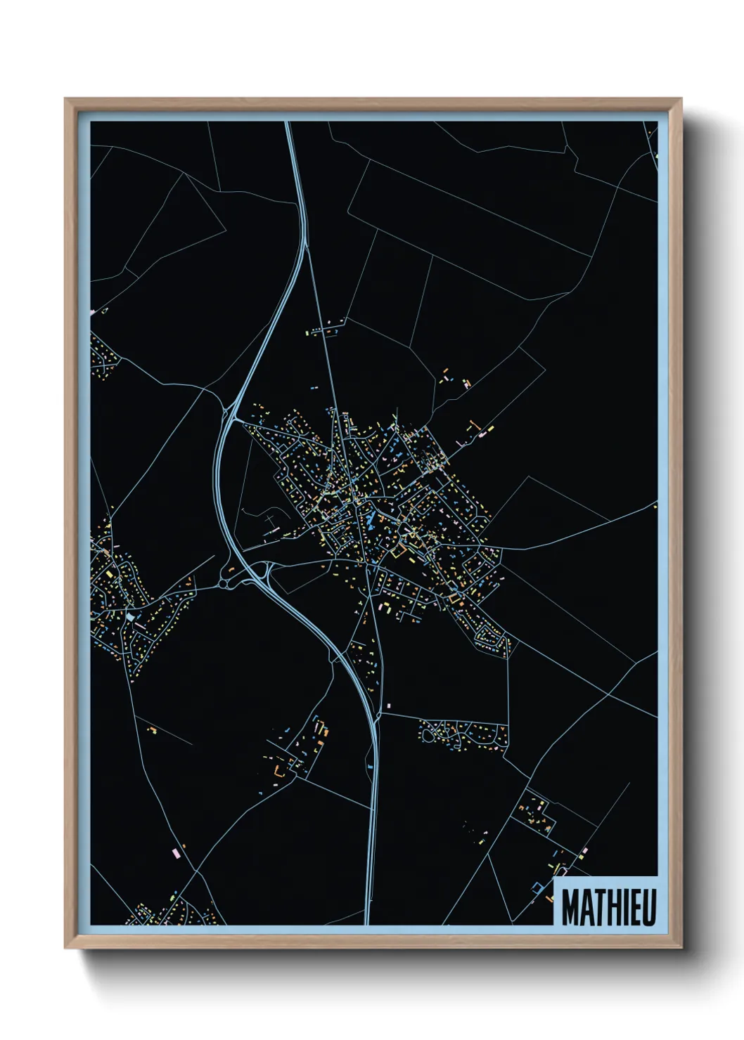 Une affiche de carte sur Mathieu