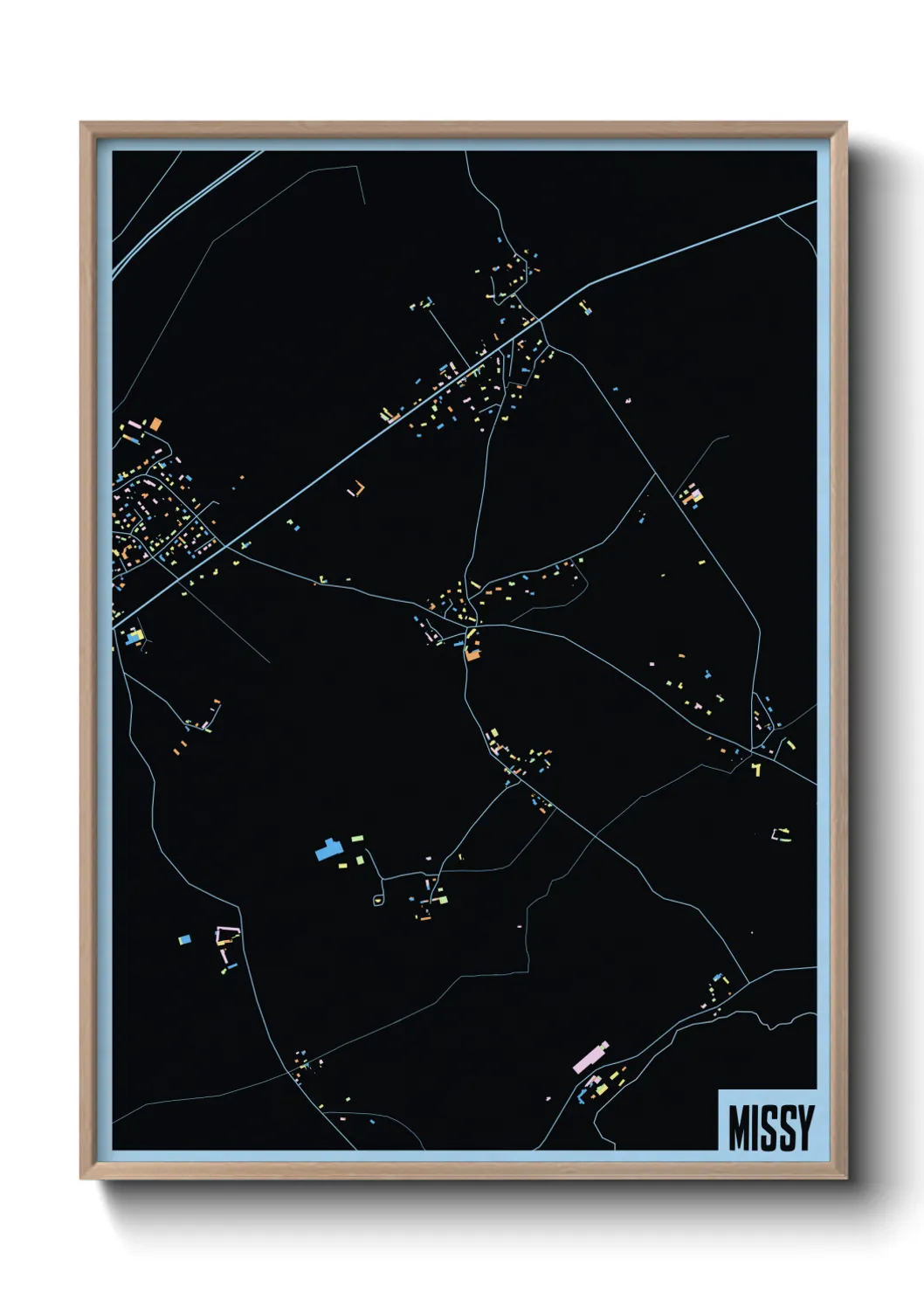 Une affiche de carte sur Missy