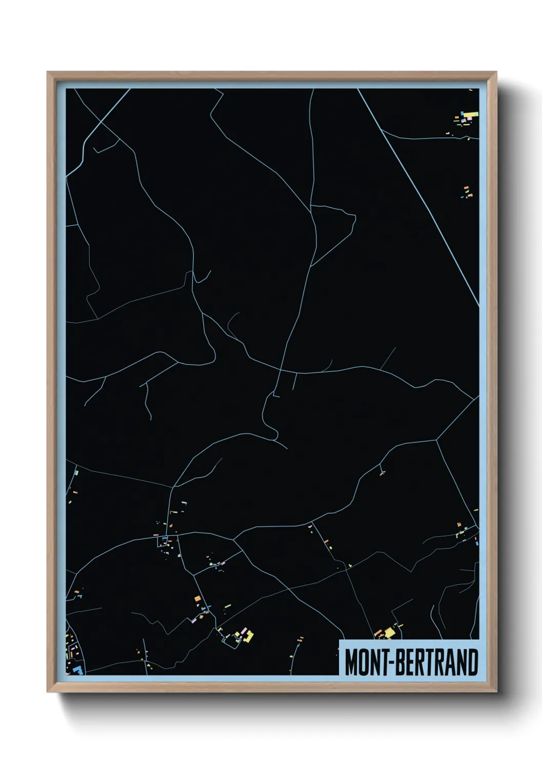 Une affiche de carte sur Mont-Bertrand